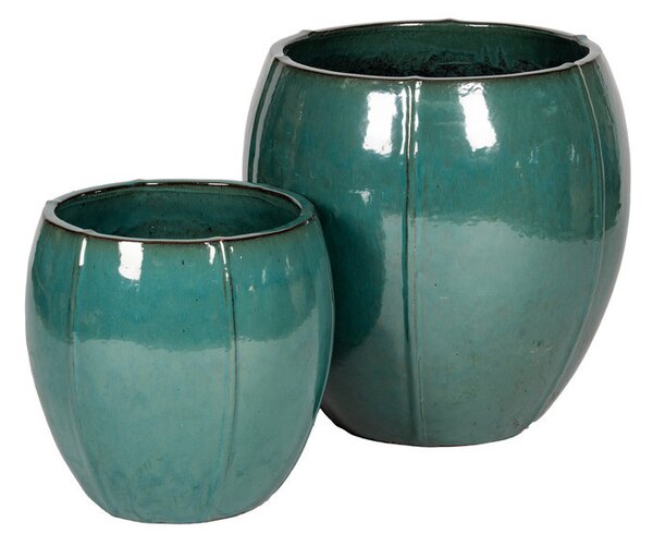 Alden Vase kerámia növénytartó szett türkiz 36,5x42-48x60cm S2