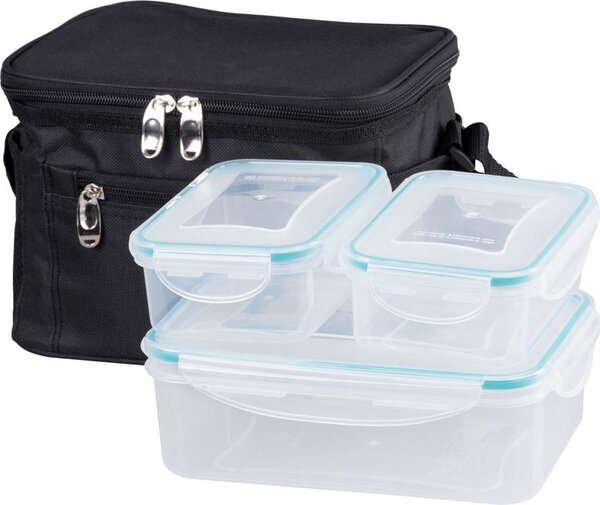 Tárolóedény MagicHome, Szögletes, termotáskával, szett 3 db, 1x 1500 ml + 2x 500 ml