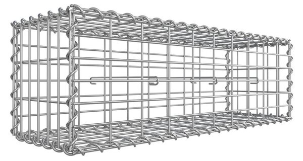 SONGMICS Gabion Kerti Kosár Horganyzott Acél 100 x 30 x 30 cm Ezüst