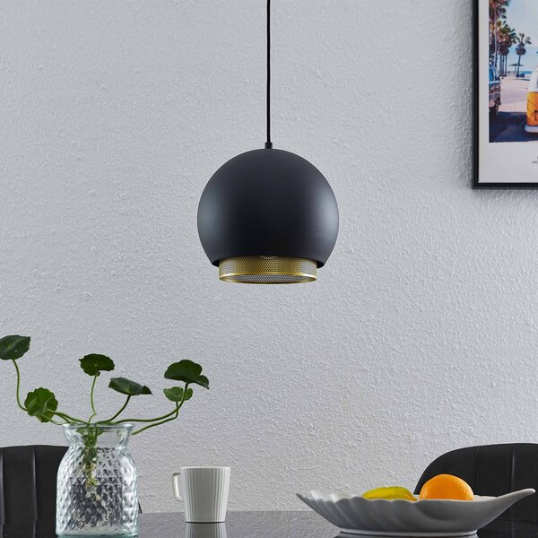 Függőlámpa Lucande, Sivaniel, dimmable, Fekete, Nappali, Fém, Dizájn