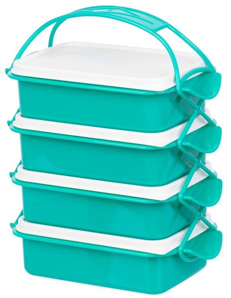 Ételhordó MagicHome CS336, 4 részes, 4x 1000 ml, PP/PE, 24,3x14,6x29,5 cm