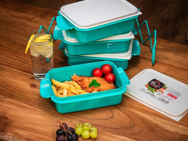 Ételhordó MagicHome CS336, 4 részes, 4x 1000 ml, PP/PE, 24,3x14,6x29,5 cm