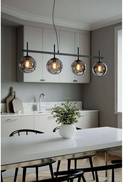 Függőlámpa By Rydéns, Boyle, dimmable, Szürke, Étkező, Fém