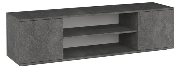 PETRA TV asztal, 155x37x40, sötétszürke/beton