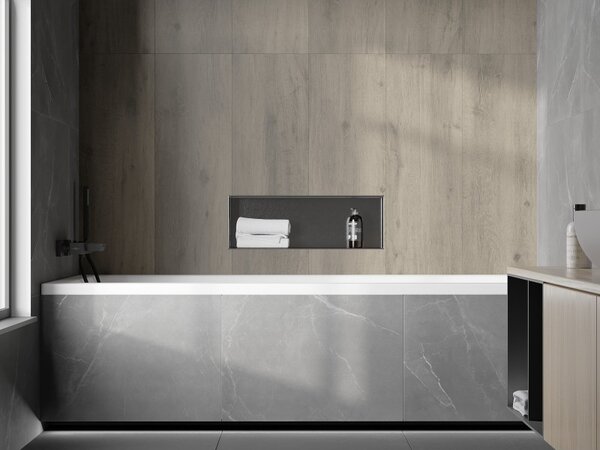 Mexen X-Wall-NR perem nélküli beépített polc 60 x 20 cm, gun grey kefélt - 19E1602010