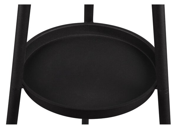 Fekete állólámpa polccal (magasság 152 cm) Colette – Trio