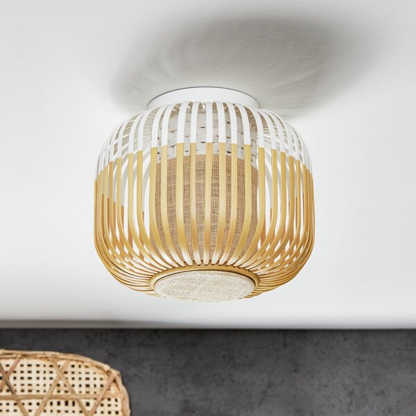 Mennyezeti Lámpa Forestier, Bamboo Light XS, dimmable, Fehér, Nappali, Bambusz, Dizájn
