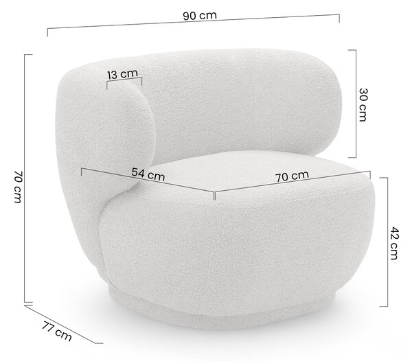 Skindi relax fotel - zöld bouclé Catch Me 13