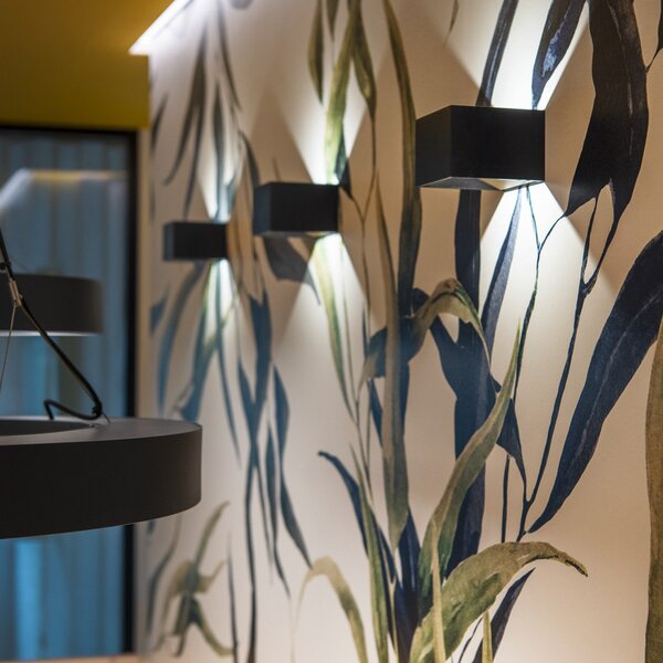 Fali Lámpa SLV, Logs In, dimmable, Fekete, Folyosó, Fém, Modern