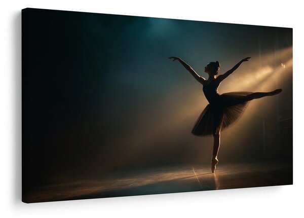 Kép balerina a reflektorfények ragyogásában