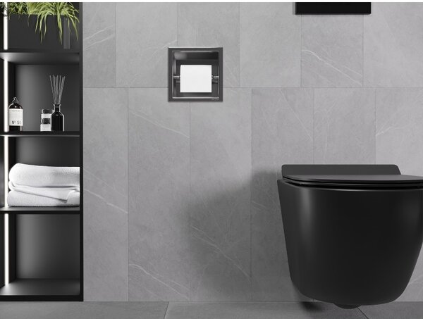 Mexen, Mexen X-Wall-P WC-papírtartó, pisztolyszürke szczotkowany - 19E3