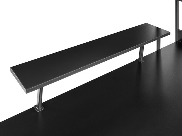 Íróasztal BILOXY Fekete 120 cm 64 cm polcokkal