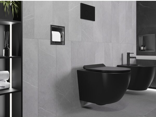 Mexen, Mexen X-Wall-P WC-papírtartó, pisztolyszürke szczotkowany - 19E3