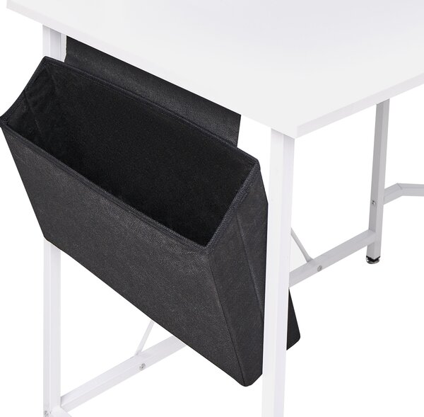 Sarok íróasztal TACONY Fehér 180 cm 140 cm Ágyneműtartóval