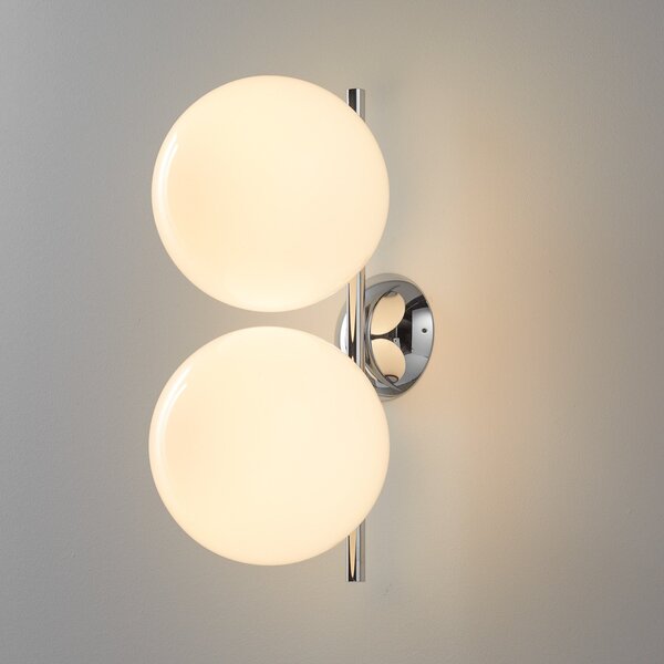 Fali Lámpa FLOS, IC C/W1 Double, dimmable, Fehér, Nappali, Üveg, Dizájn