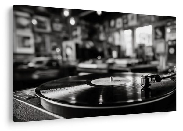 Kép retro gramofon a belső térben
