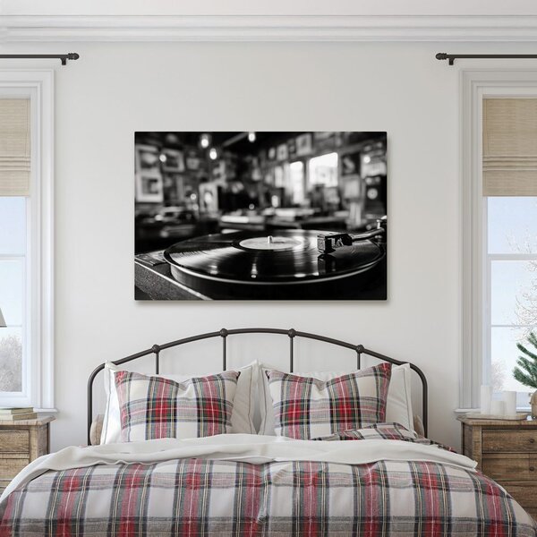 Kép retro gramofon a belső térben