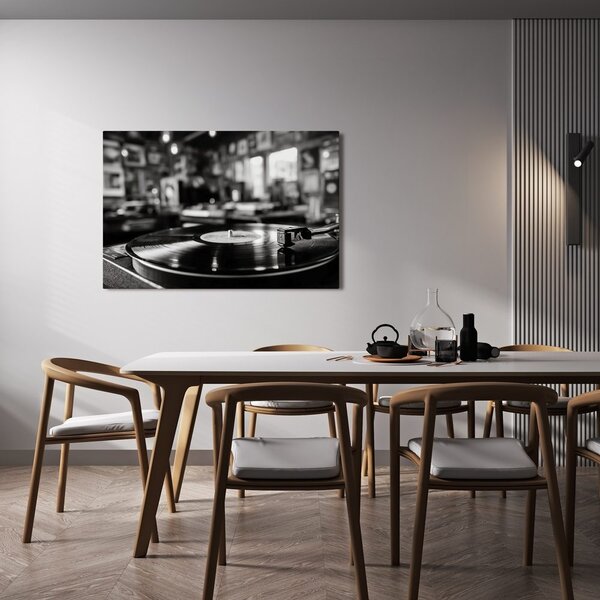 Kép retro gramofon a belső térben