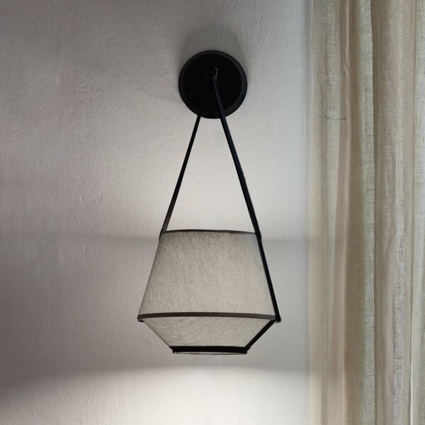 Fali Lámpa Forestier, Carrie XS, dimmable, Szürke, Nappali, Szövet / Textília, Dizájn