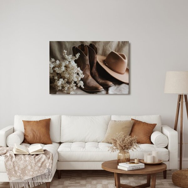 Kép cowboy csizma kalappal