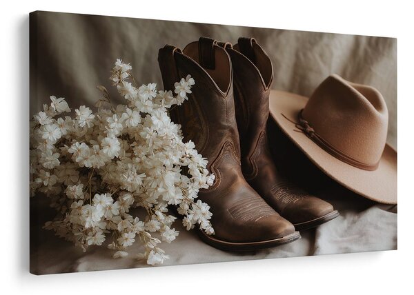 Kép cowboy csizma kalappal