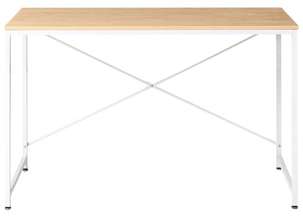 Íróasztal ANDASTE Világosbarna/fehér 120 cm 60 cm