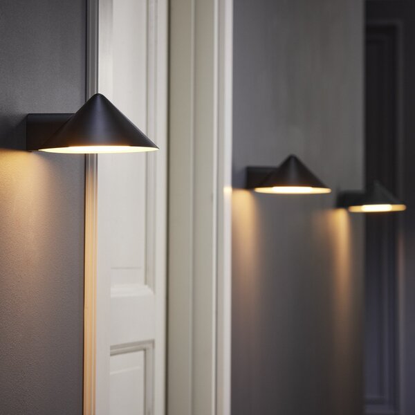 Fali Lámpa FRANDSEN, Grasp, dimmable, Fekete, Nappali, Rozsdamentes acél, Dizájn