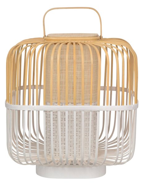 Asztali lámpa Forestier, Bamboo Square M, Fehér, Nappali, Bambusz, Dizájn