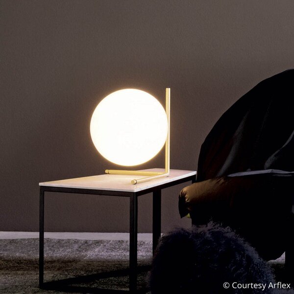 Asztali lámpa FLOS, IC T2, dimmable, Arany / Sárgaréz, Nappali, Fém, Dizájn
