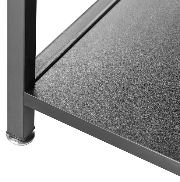 Íróasztal CADDO Fekete 120 cm 60 cm polcokkal