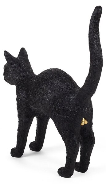 Asztali lámpa SELETTI, Jobby The Cat, dimmable, Fekete, Nappali, Műanyag, Dizájn