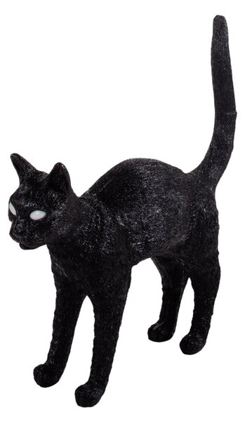 Asztali lámpa SELETTI, Jobby The Cat, dimmable, Fekete, Nappali, Műanyag, Dizájn