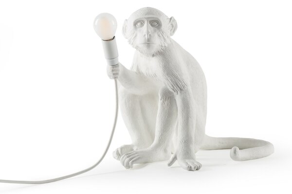 Asztali lámpa SELETTI, Monkey Lamp, Fehér, Nappali, Műanyag, Dizájn