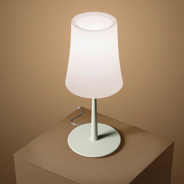 Asztali lámpa Foscarini, Birdie Easy, Fehér, Nappali, Fém, Dizájn