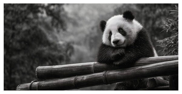 Kép nyugodt panda a természetben