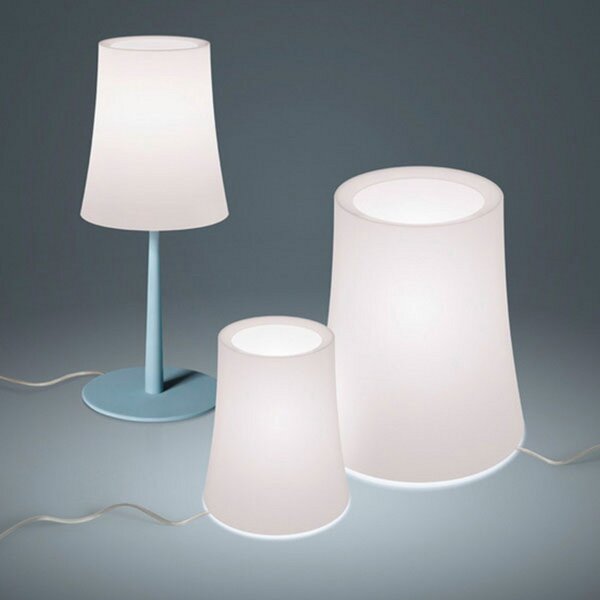 Asztali lámpa Foscarini, Birdie Zero, Fehér, Nappali, Műanyag, Dizájn