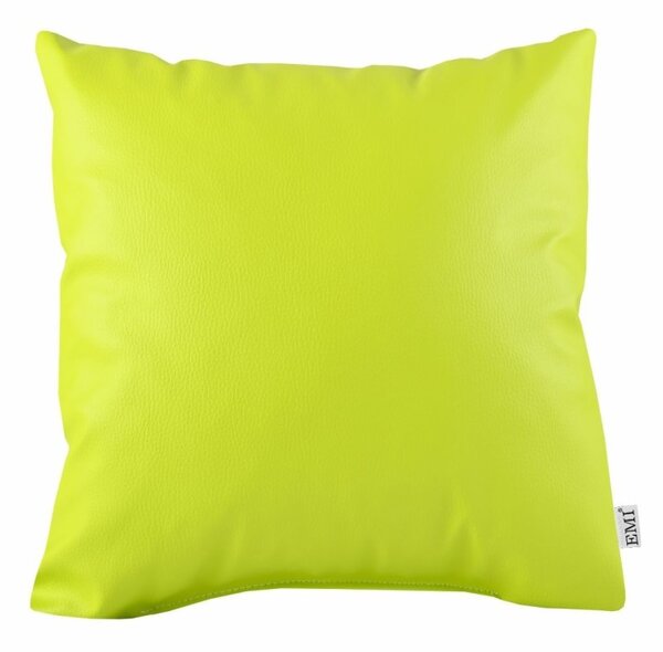 EMI lime színű műbőr párna, Párna 40x40 cm