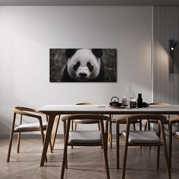 Kép mosolygós fekete-fehér panda