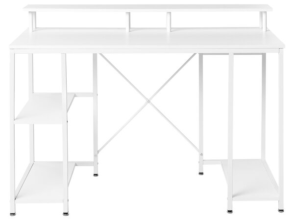 Íróasztal CADDO Fehér 120 cm 60 cm polcokkal