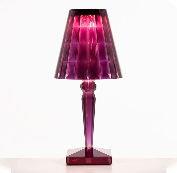 Asztali lámpa Kartell, Big Battery, Lila, Nappali, Műanyag, Dizájn