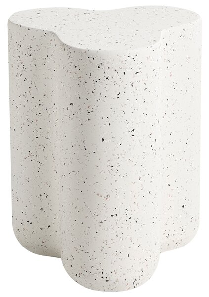 Kisasztal TELLARO 32 cm 37 cm Terrazzo hatású Törtfehér