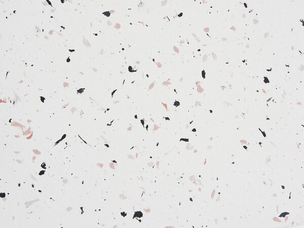 Kisasztal TELLARO 32 cm 37 cm Terrazzo hatású Törtfehér