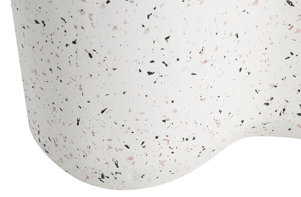 Kisasztal TELLARO 32 cm 37 cm Terrazzo hatású Törtfehér