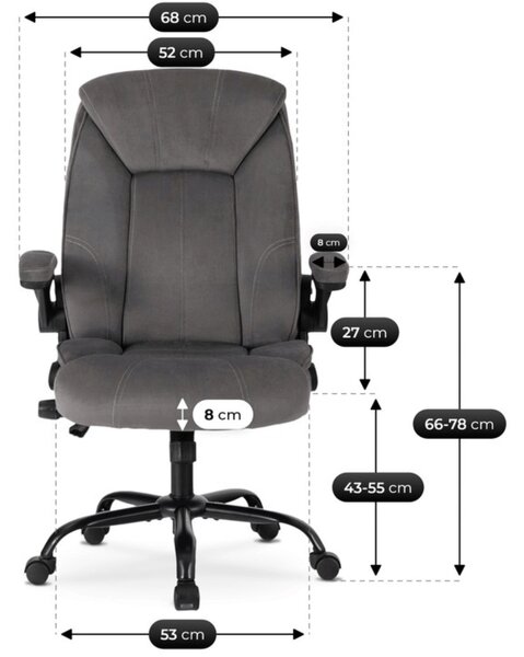 COMFORT ergonomikus forgószék, szürke