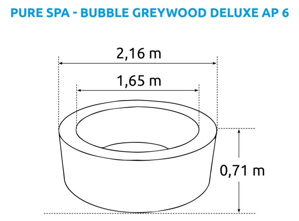 Marimex Pure Spa - Bubble Greywood Deluxe AP 6 felfújható pezsgőfürdő