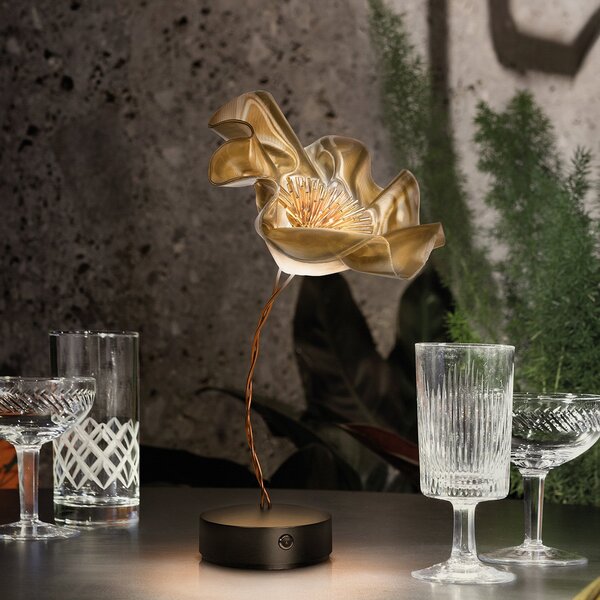 Asztali lámpa Slamp, LaFleur, dimmable, Arany / Sárgaréz, Nappali, Műanyag, Dizájn