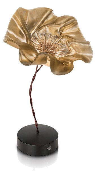 Asztali lámpa Slamp, LaFleur, dimmable, Arany / Sárgaréz, Nappali, Műanyag, Dizájn