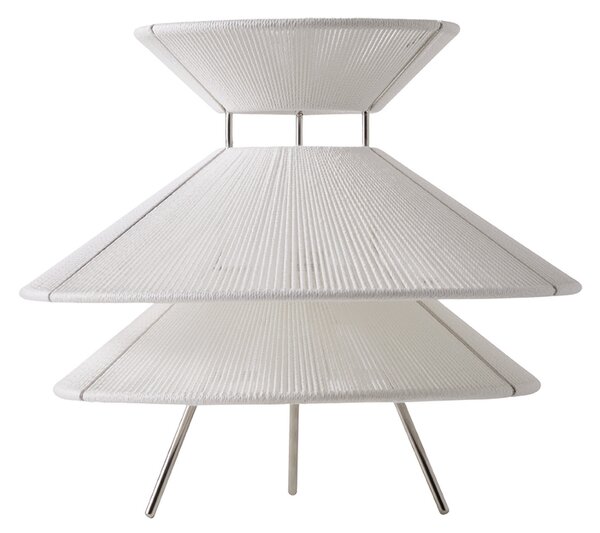 Asztali lámpa FRANDSEN, Kiku, dimmable, Fehér, Nappali, Szövet / Textília, Dizájn