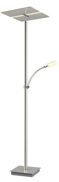 Állólámpa Lucande, Parthena, dimmable, Szürke, Nappali, Fém, Modern