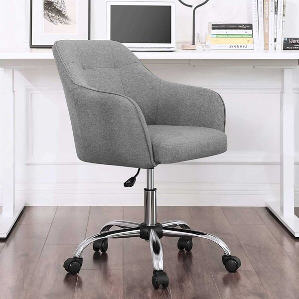 SONGMICS Modern Ergonomikus Irodai Szék Szürke Lenhatású Kárpittal